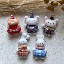 新款可爱动物兔子小狗树脂配件 diy手机壳洞洞鞋鞋扣发饰装饰材料