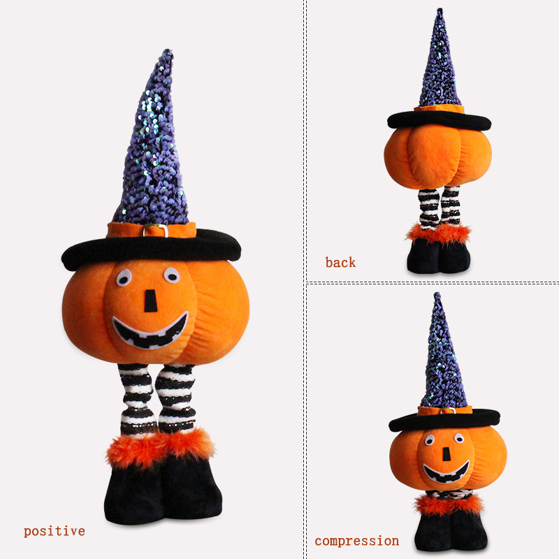 New Halloween Decorations Telescopic Pumpkin Standing Posture Doll Wholesale Nihaojewelry display picture 4