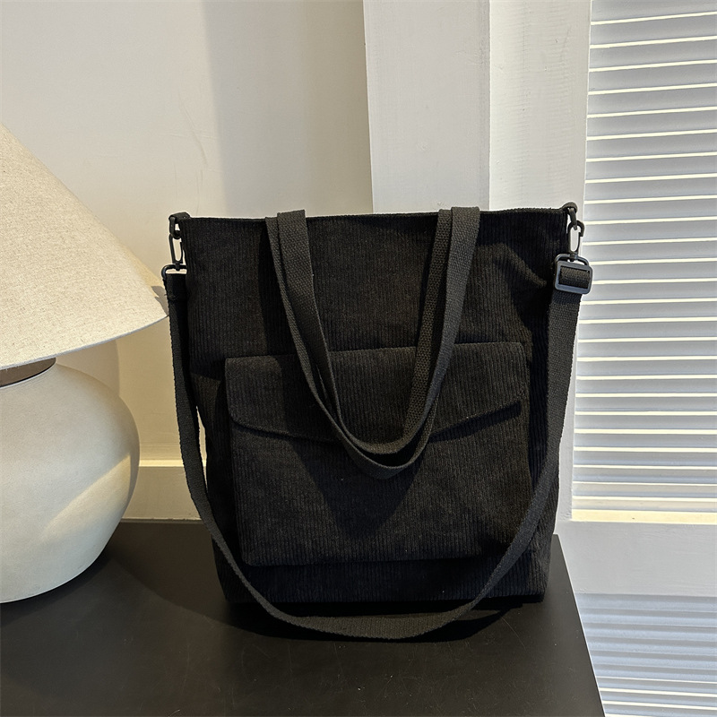 Bolsa de lona para mujeres 2024 nuevo velcro espeso de gran capacidad para estudiantes de clase de reparación bolsas de mano