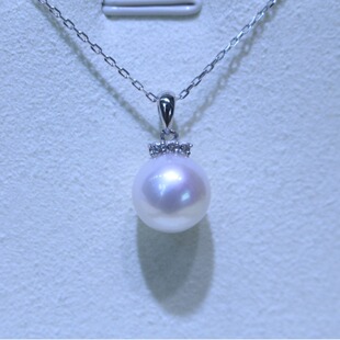 Natural Freshwater Edison Pearl Necklace Simple Fashion Eyelash Pearl Pendant Clavicle Chain Round S925 Silver