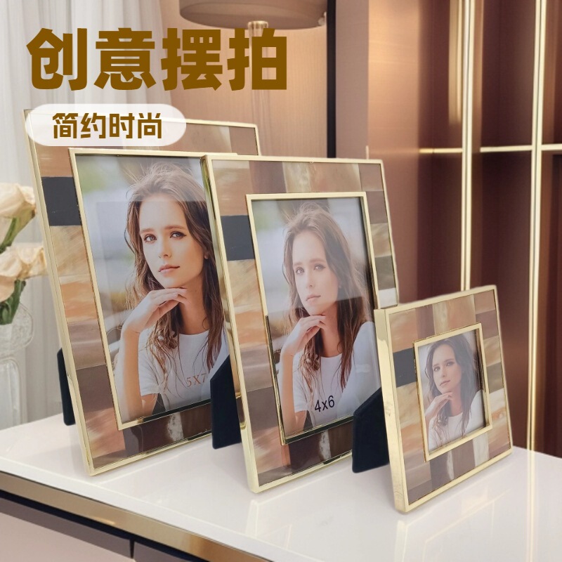 Factory wholesale simple photo frame table creative photo frame wedding commemorative photo frame
