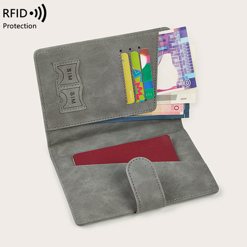 Anti-theft passport bag minimalist passport cover clip document bag for men and women travel passport holder