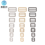 箱包五金配件压铸圆线日字扣 浅金色锌合金箱包辅料肩带调节扣