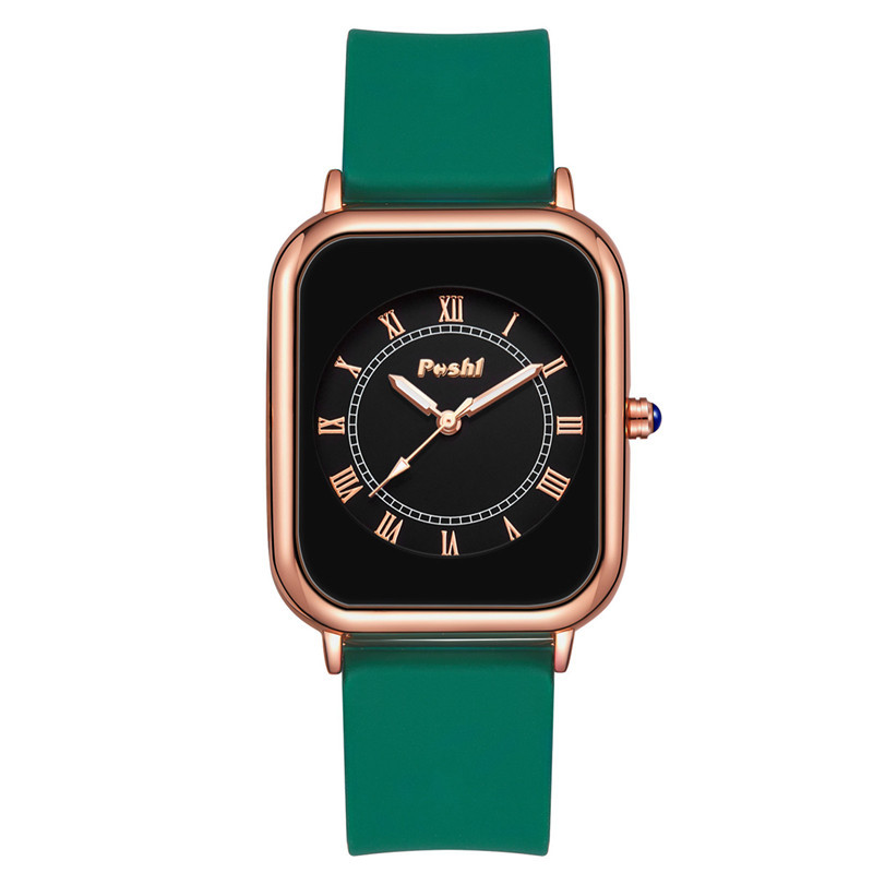 POSHI moda de todos los partidos de los hombres y las mujeres reloj de cuarzo fábrica al por mayor de moda creativa de silicona luminoso pequeño reloj cuadrado