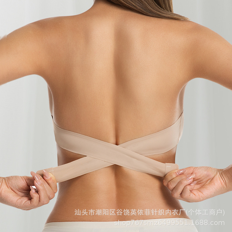 国境を越えた人気の女性用ストラップレスブラジャークロスサイドバックル下着Temu Shein同じスタイルヨーロッパとアメリカのAmazon oz|undefined
