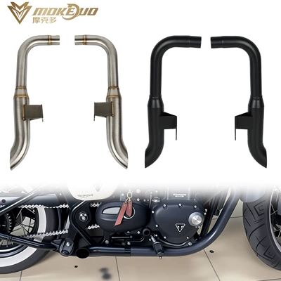 Suitable for Triumph Bobber Modified Motorcycle Exhaust Pipe Stainless Steel Exhaust Tail Section Exhaust 16-25 Years