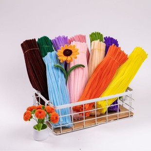Encrypted Dense Velvet Zinc Special Kidsren's Handmade Materials Twist Stick Accessories DIY Tops Kindergarten Material Package Wholesale