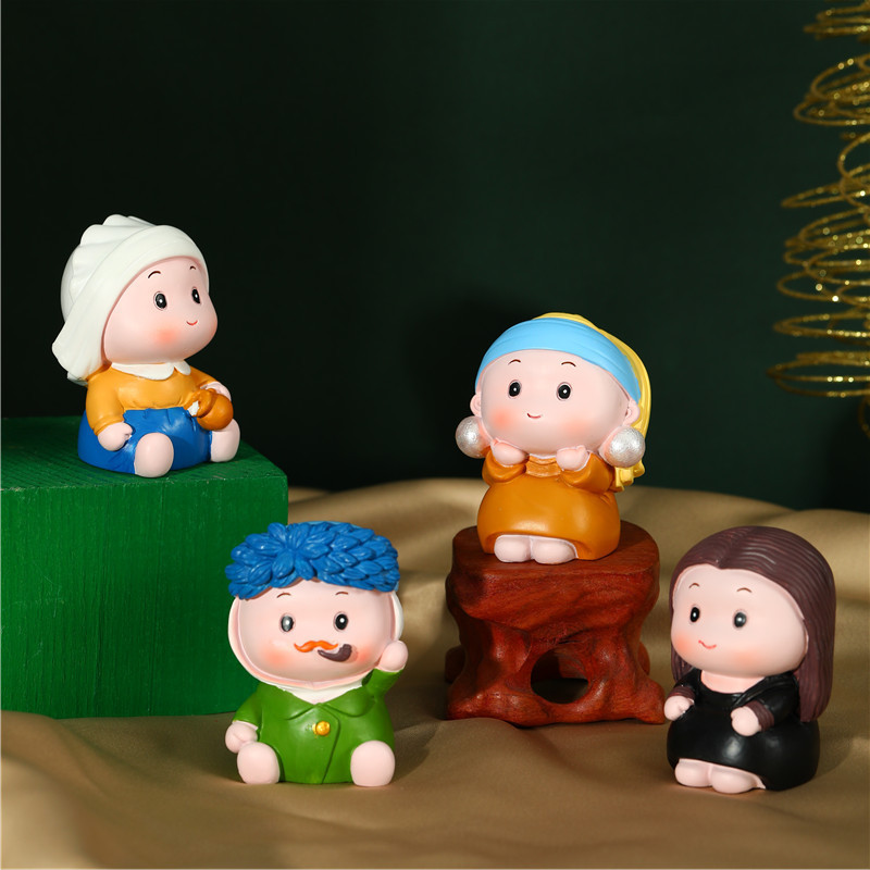 Artist Blind Box Figurine Decoration Cartoon Home Living Room Resin Crafts Children's Gift Trendy Handmade Toy