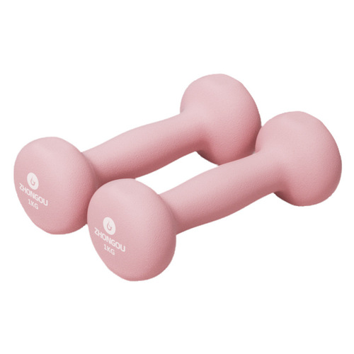 Dumbbells for home fitness women's special frosted plastic dipped anti-sweat and anti-slip student exercise men's solid small dumbbells wholesale