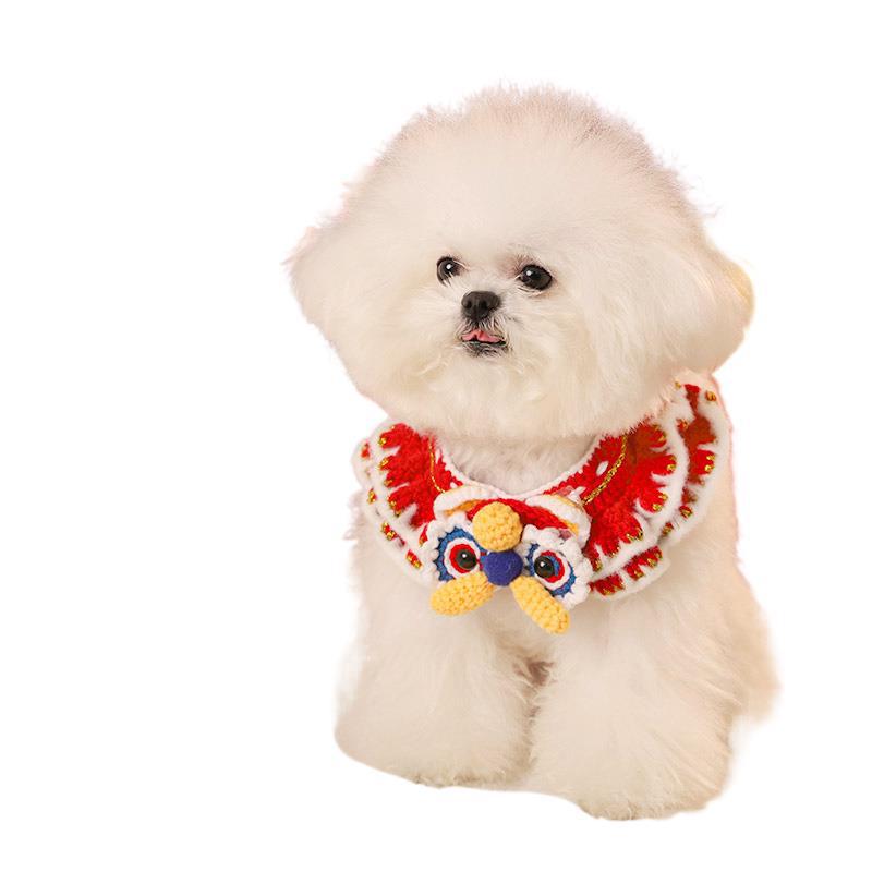 고양이 옷 새해 스카프 가을과 겨울 고양이 새끼 고양이 애완 동물 강아지 강아지 겨울 축제 크리스마스 스카프 목걸이