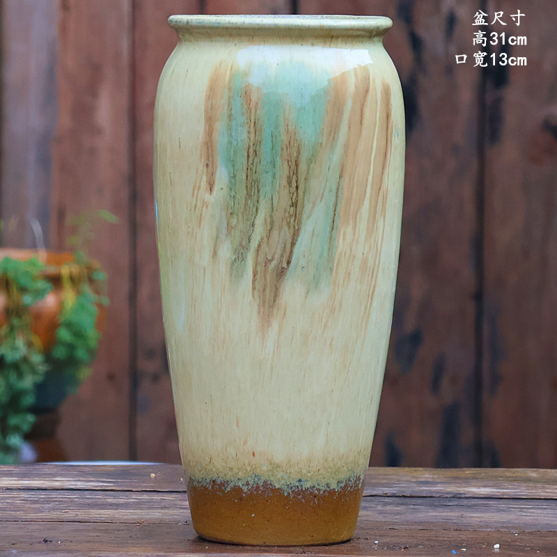 用花盆盆大口月季绿植紫砂陶高筒手工复古罐三角梅老桩透气粗陶|undefined