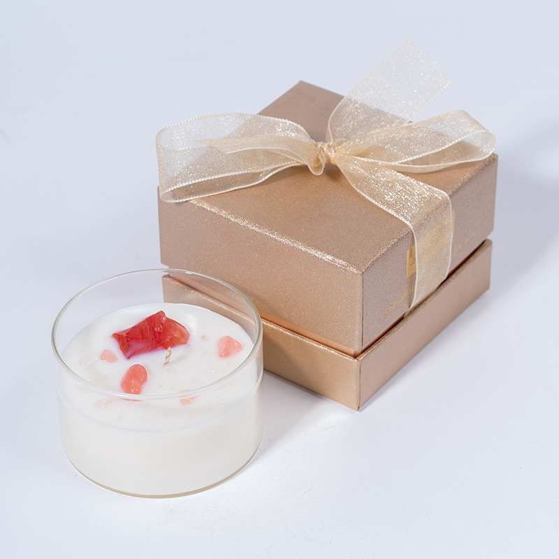 Decoraciones para dormitorio al por mayor, velas aromáticas, recuerdos creativos de cera de soja, regalos de fragancia de piedra de cristal natural, hechos a mano
