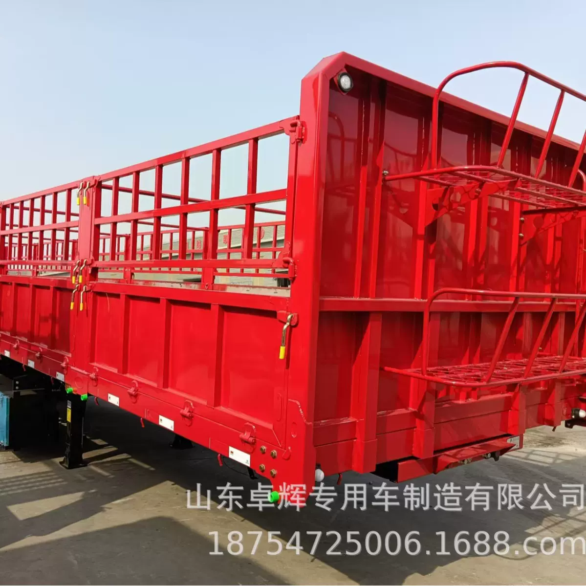 工厂直发栏板轻量化仓栏式半挂车牛羊对开门仓栏可拆卸栏板运输车