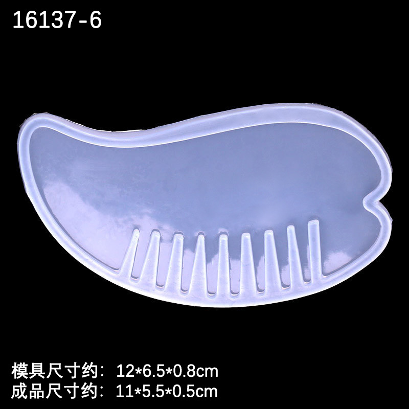 Espejo peine cristal epoxi resina hecha a mano molde de silicona lindo dibujos animados peine epoxi molde múltiple opcional