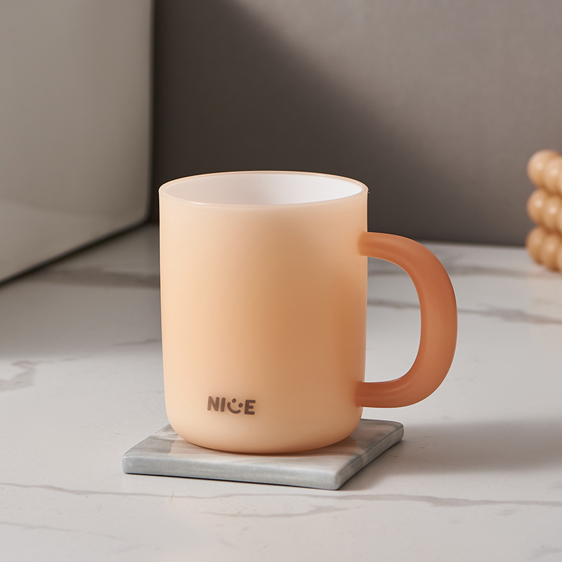 Tandborstkopp med färggradient för par i livsmedelsgodkänd plast_voghion.com