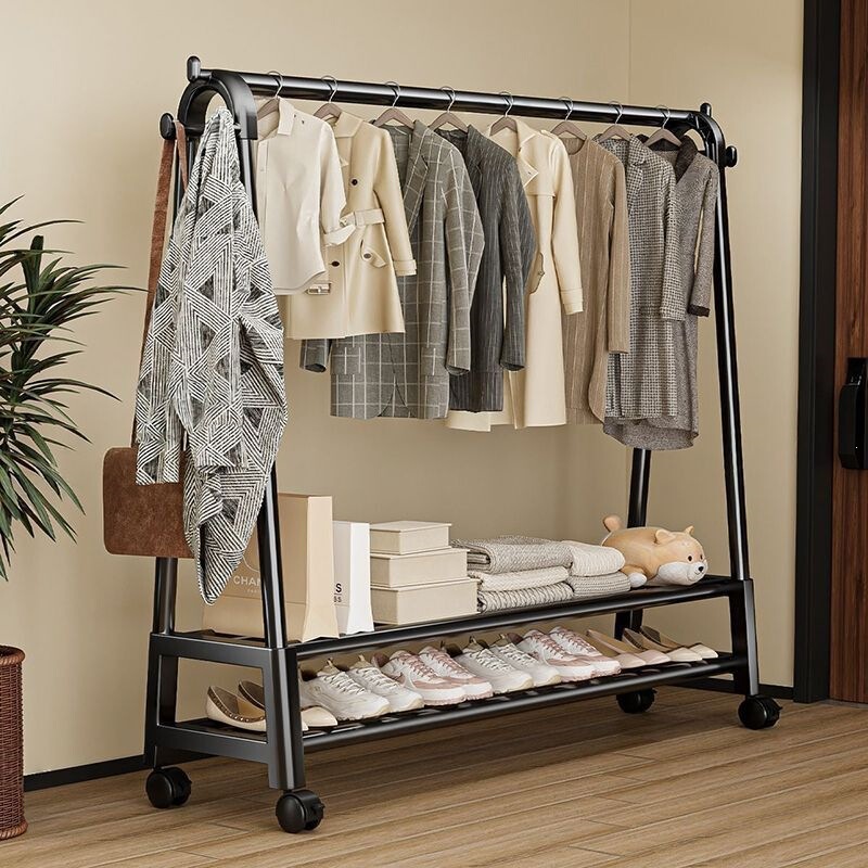 Carbon steel extra-large diameter floor-standing clothes rack, stylish and minimalist design, suitable for hanging and storing clothes, and can be moved around Carbon steel extra-large diameter floor-standing clothes rack, stylish and minimalist design, suitable for hanging and storing clothes, and can be moved around