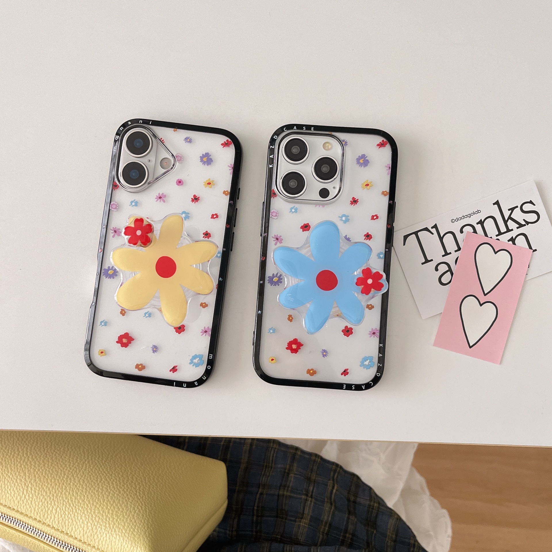 Flores de colores de primavera de niña simple para Apple 15ProMax funda para teléfono móvil 16Pro nicho 14/13 Mujer 16
