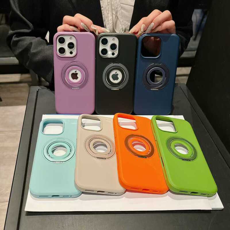 17 Suitable for Iphone16Pro 360-Degree Rotating Magnetic Stand 15 Apple 14 Anti-Fall 13 Mobile Phone Case 12Pm