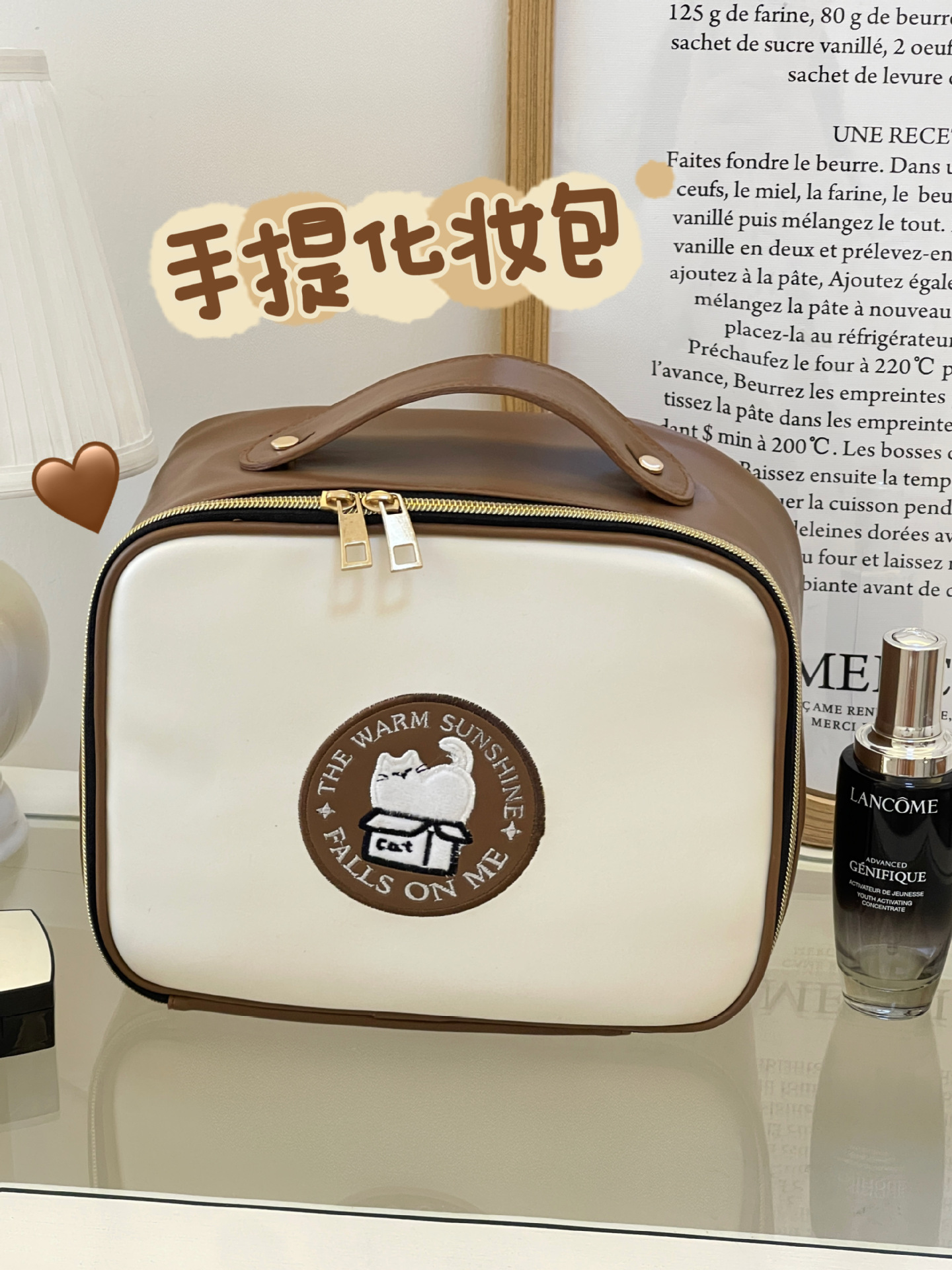 Bolso cosmético de cuero nuevo de alta calidad para mujer bolsa de almacenamiento de partición portátil de gran capacidad bolsa de almacenamiento impermeable de viaje bolsa de lavado