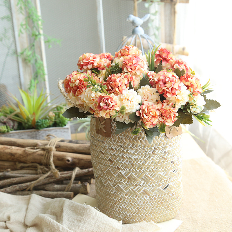 仿真花球菊小把花廠家家居裝飾婚慶手捧花牆植物牆假花MW55502