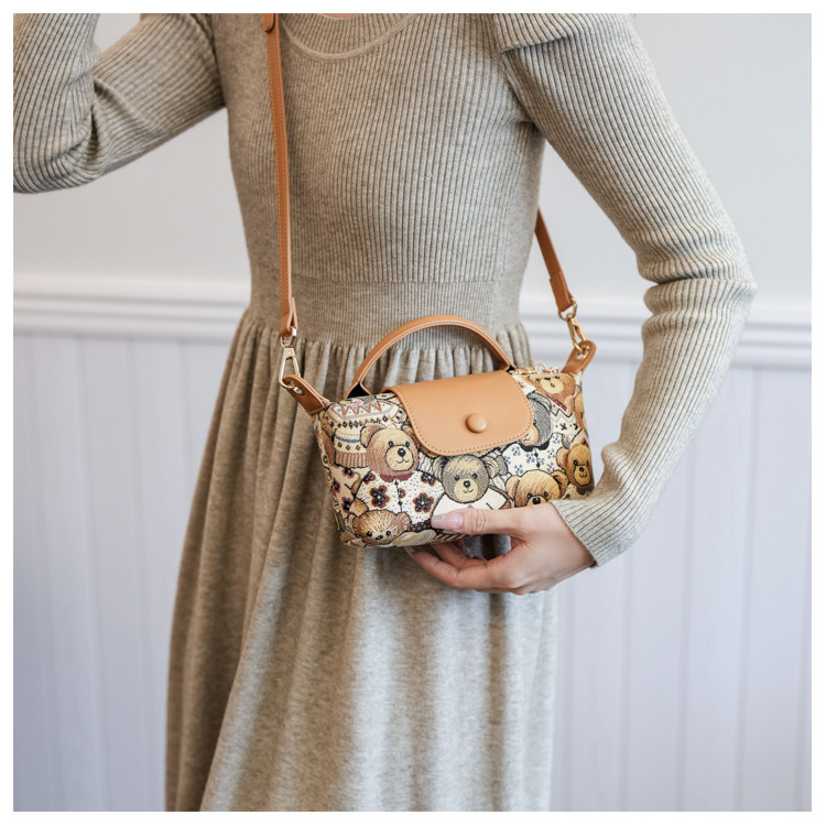 small bag women's bag Korean version ins style canvas bag trendy versatile women's shoulder messenger bag_voghion.com