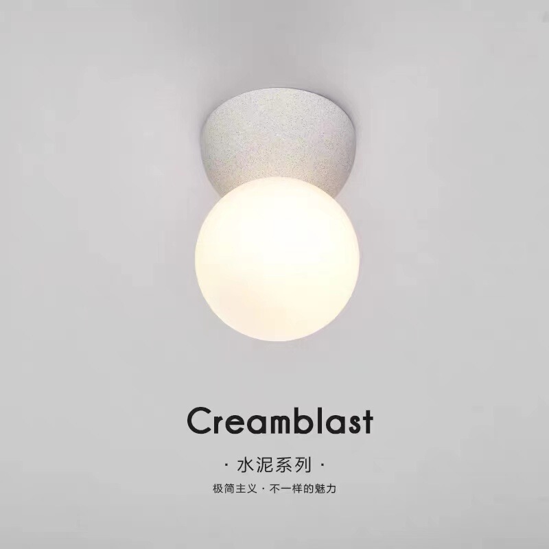 Design Industrial Style Creative Micro-Cement Corridor Wall Lamp Balcony Entrance Homestay Designer Art Decorative Ceiling Lamp