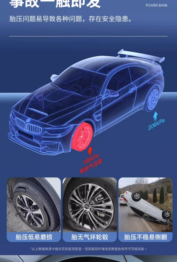 Kafeila Car Emergency Starting Power Supply Multi-Functional Intelligent Digital Display Air Pump Portable Tire Inflator for Vehicles