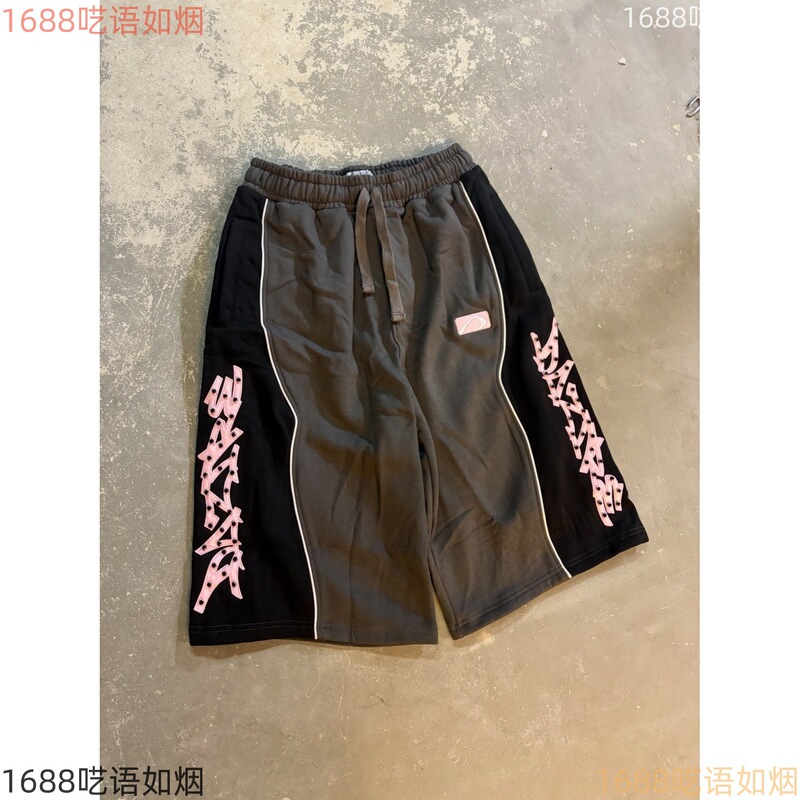 European and American Style Cross-Border Zipper Pocket Elastic Embroidered Rhinestone Casual Shorts Sweatpants High Street K-Pop Pants Y2K European and American Style Cross-Border Zipper Pocket Elastic Embroidered Rhinestone Casual Shorts Sweatpants High Street K-Pop Pants Y2K