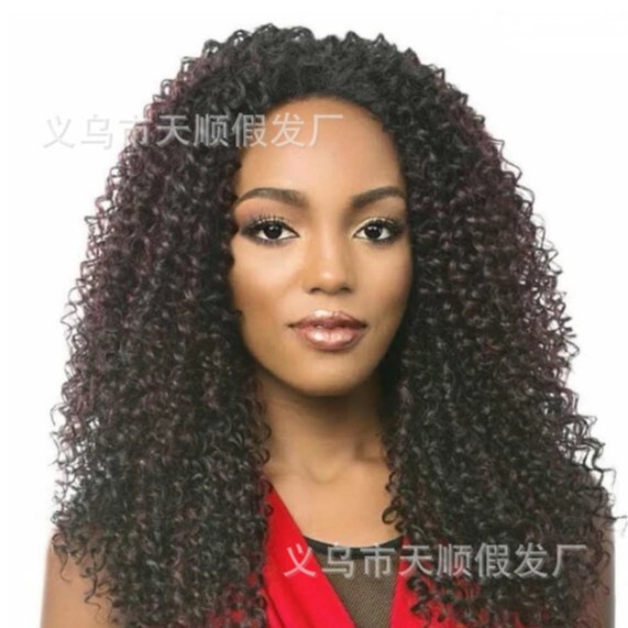 Amazon Front Lace Wig European and American Long Curly Hair Wig Women's African Small Roll Explosive Head Chemical Fiber Headgear