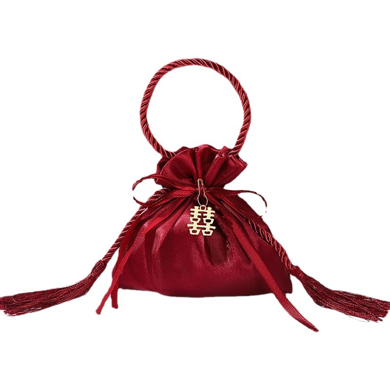 Ceremonia DE BODA cordón satén caramelo bolsa creativa estilo europeo regalo caramelo bolsa creativa ins estilo caja de dulces