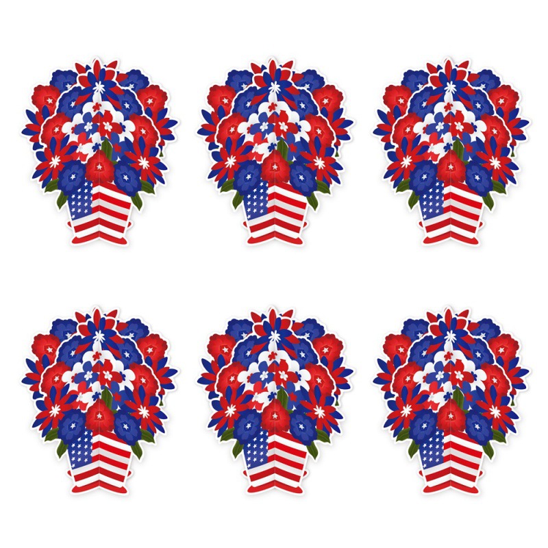 Decoración de fiesta del Día de la Independencia de los Estados Unidos Decoración tridimensional Decoración de mesa Decoración de flores Decoración de escena del Día de la Independencia