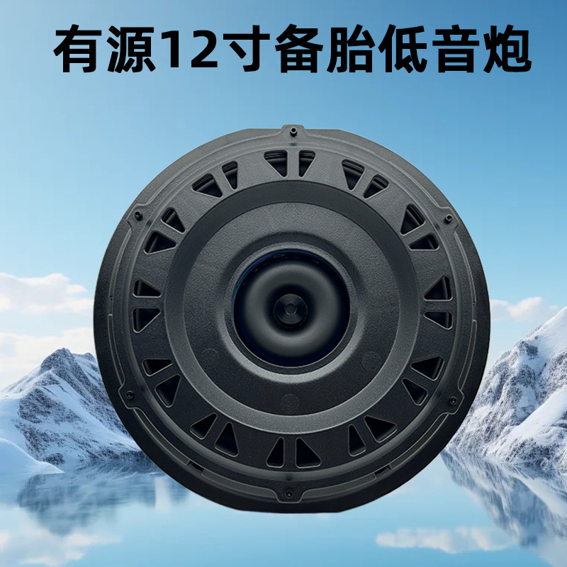 12 inch car audio modified active 800W high power 12V car audio hidden spare tire subwoofer