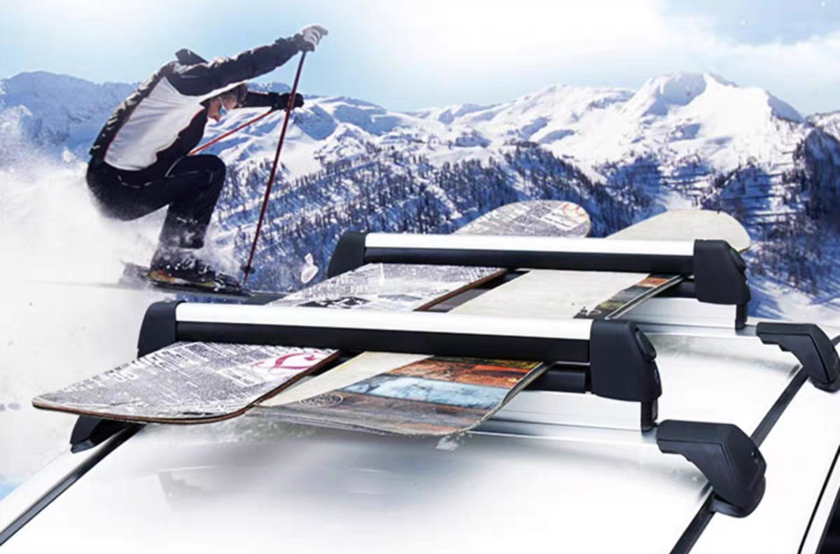 Car Roof Ski Rack Aluminum Alloy Board Carrier Retractable