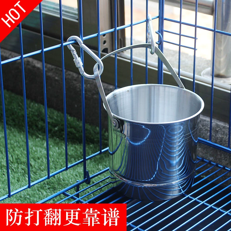 Большой собачий питье ведро из нержавеющей стали кормушка для воды в питомнике