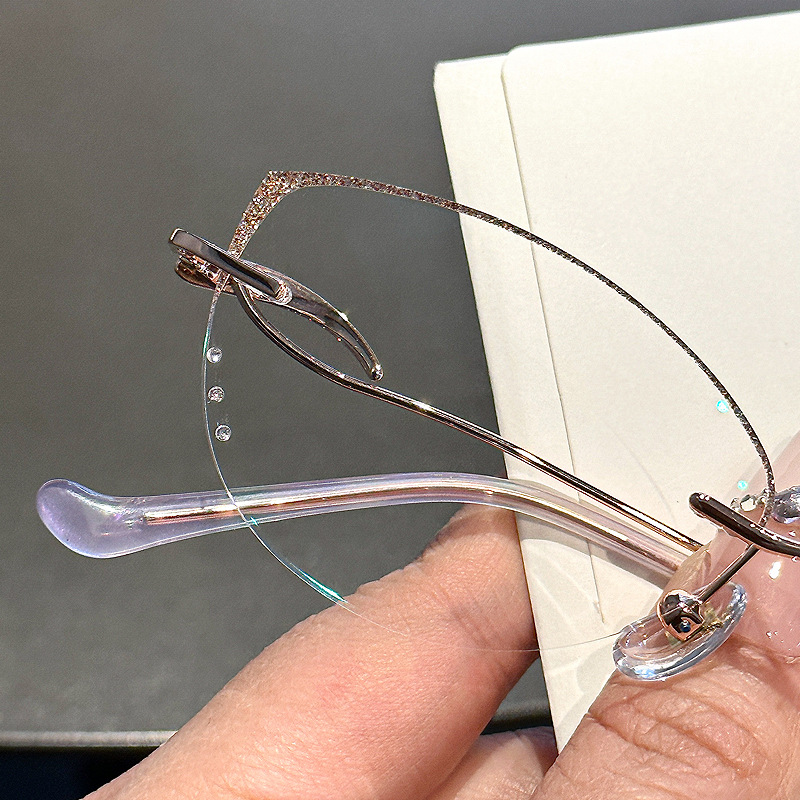 三木新款無框眼鏡框女男女通用淑女經典防藍光鏡架批發