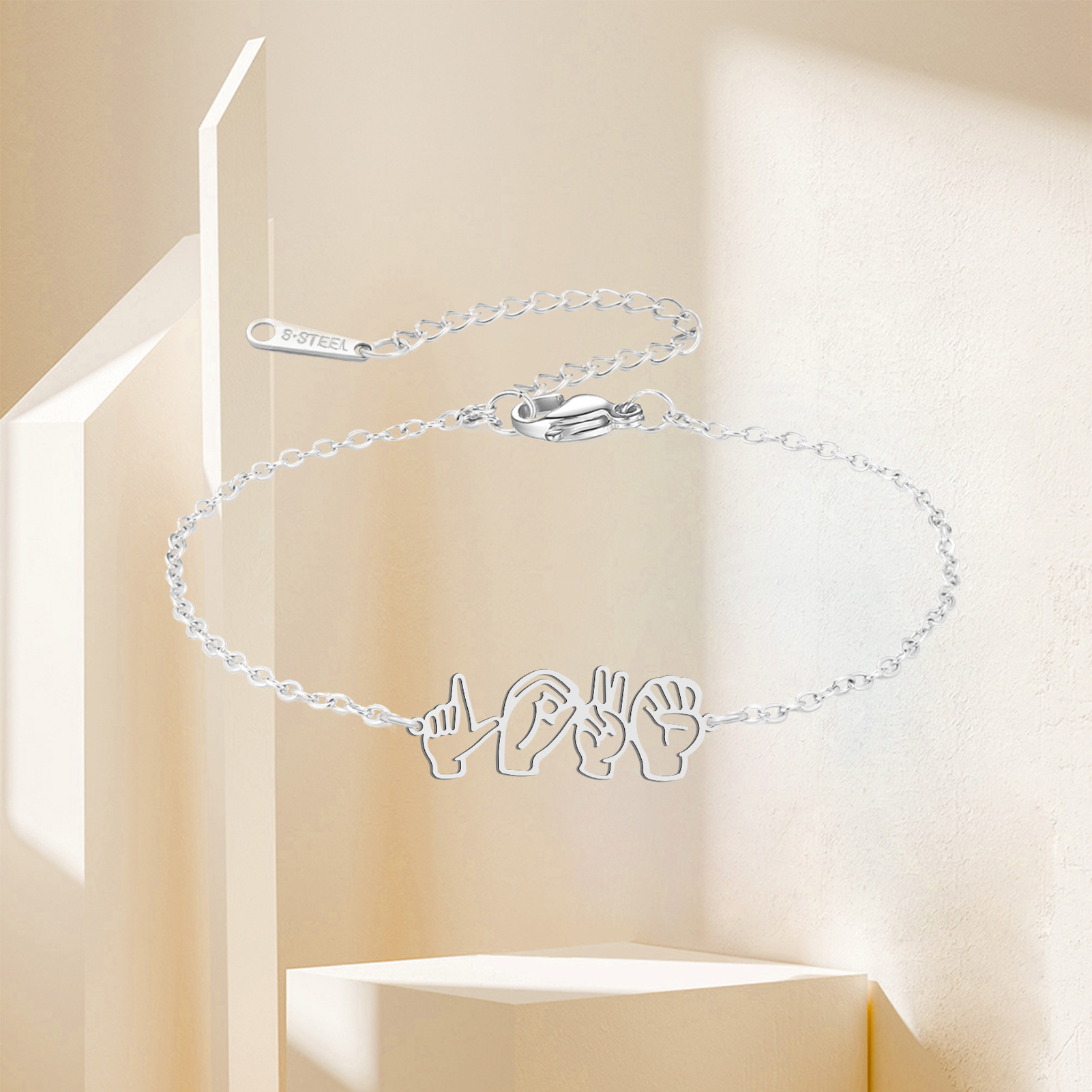 Daily Occasion Simple Style Solid Color 304 Stainless Steel Plating Men's Bracelets Men's Chain Bracelets