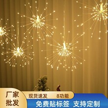 LED插电款烟花灯户内外合金线蒲公英节日装饰氛围彩灯串IP54防护