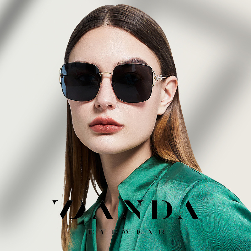 Internet Celebrity moda gafas de sol polarizadas LS331 nueva moda gafas de sol cuadradas en vivo recomendar gafas de sol lisas