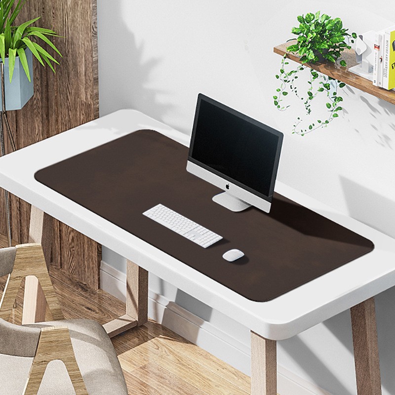 Sous-main en cuir véritable grand antidérapant pour bureau_voghion.com