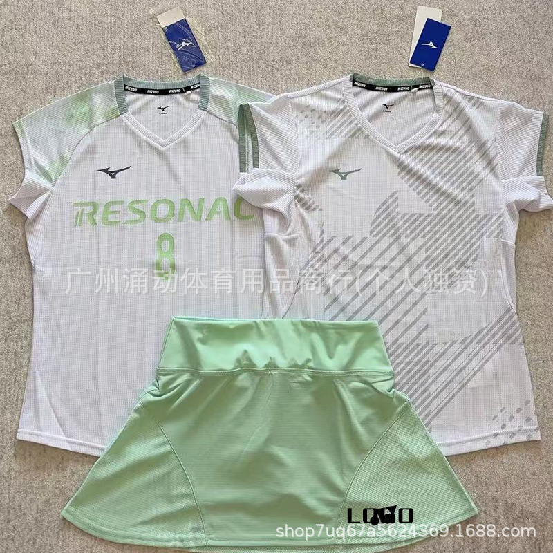Mizuno Women's Short-Sleeve Badminton Shirt for Competition and Training, Quick-Dry and Breathable, Group Purchase Mizuno Women's Short-Sleeve Badminton Shirt for Competition and Training, Quick-Dry and Breathable, Group Purchase