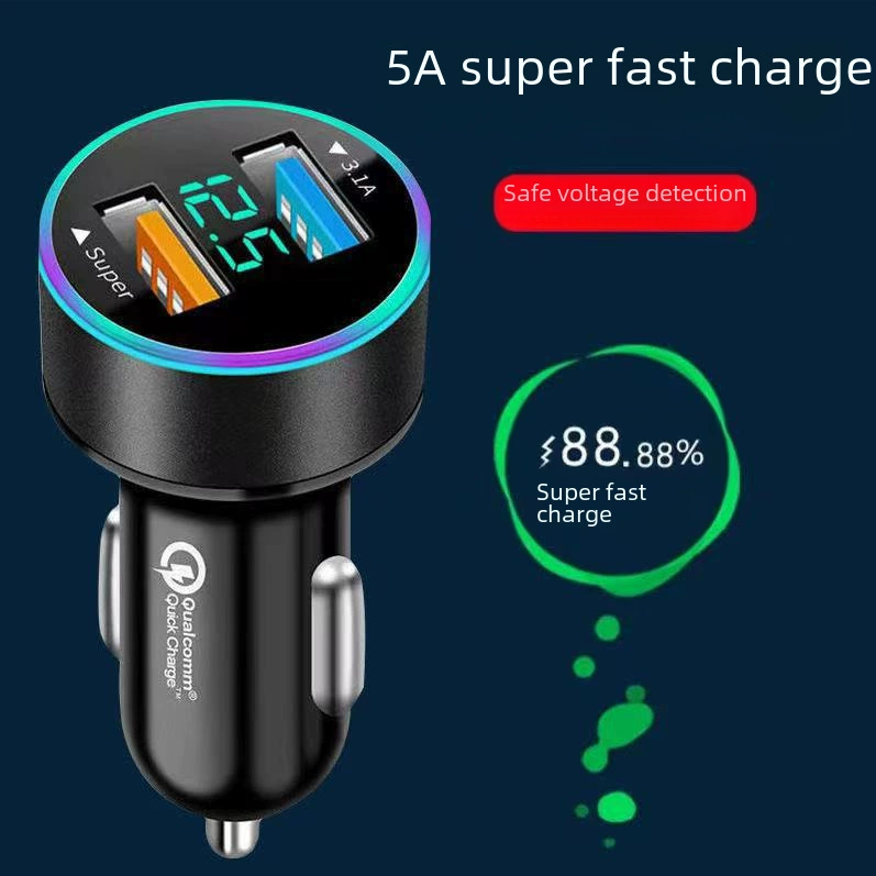 Новый автомобильный зарядник QC3.0 зарядка автомобиля 66W40W быстрая зарядка двойной USB автомобильный зарядное устройство PD+QC3.0