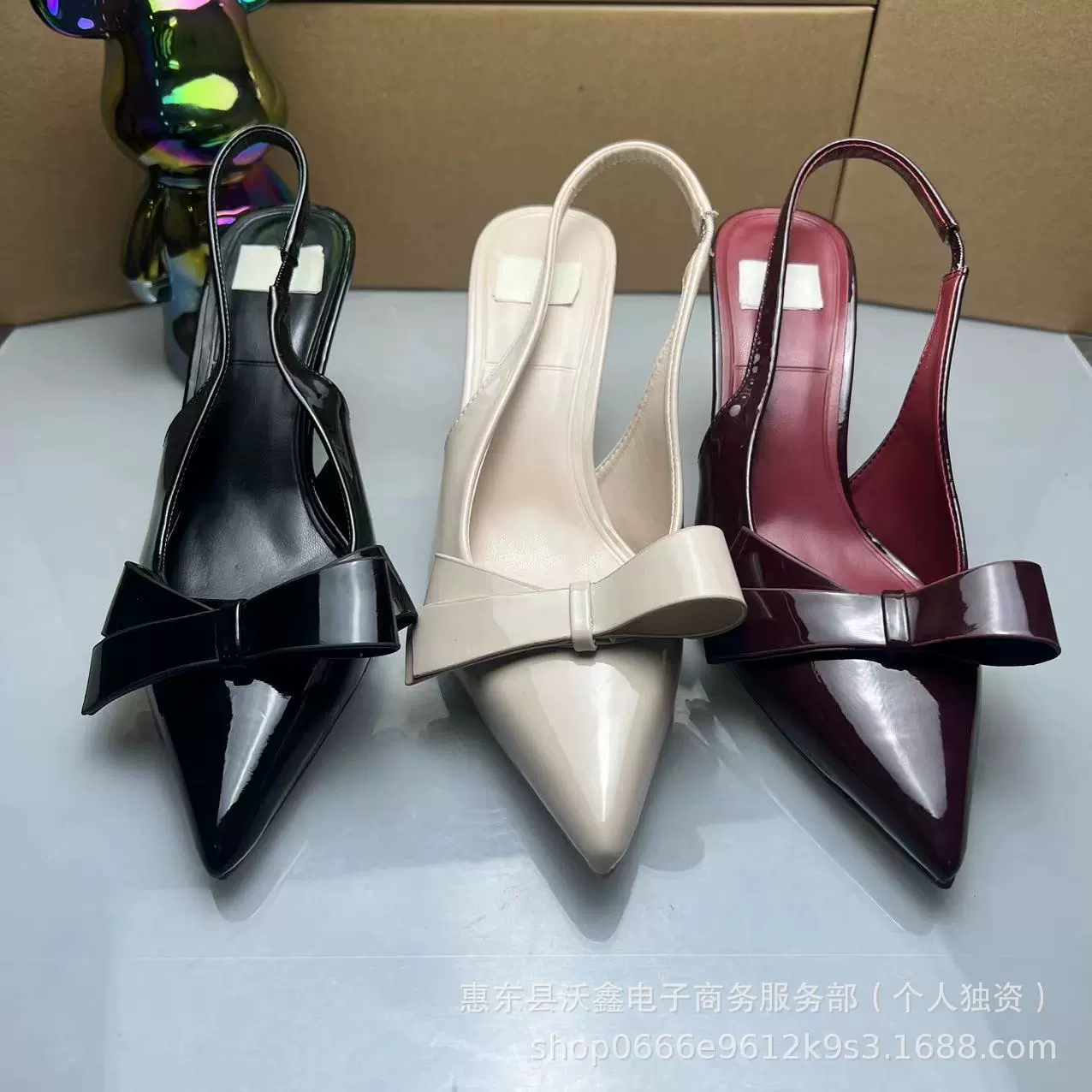 Woxin ZA Летние новые женские туфли Черная бабочка на каблуках на высоком каблуке туфли