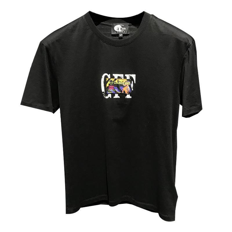 T-Shirt mit Eisseiden-Aufdruck 2021 Neue kurzärmelige Sommermodemarke für Herren Hübsche Instagram-Kleidung in Slim Fit für Männer_voghion.com