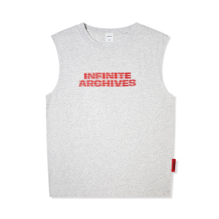Simple Letter Geometric Print Vest for Summer Inner Wear and Outer Wear Loose Slimming Sleeveless Tops Wholesale
