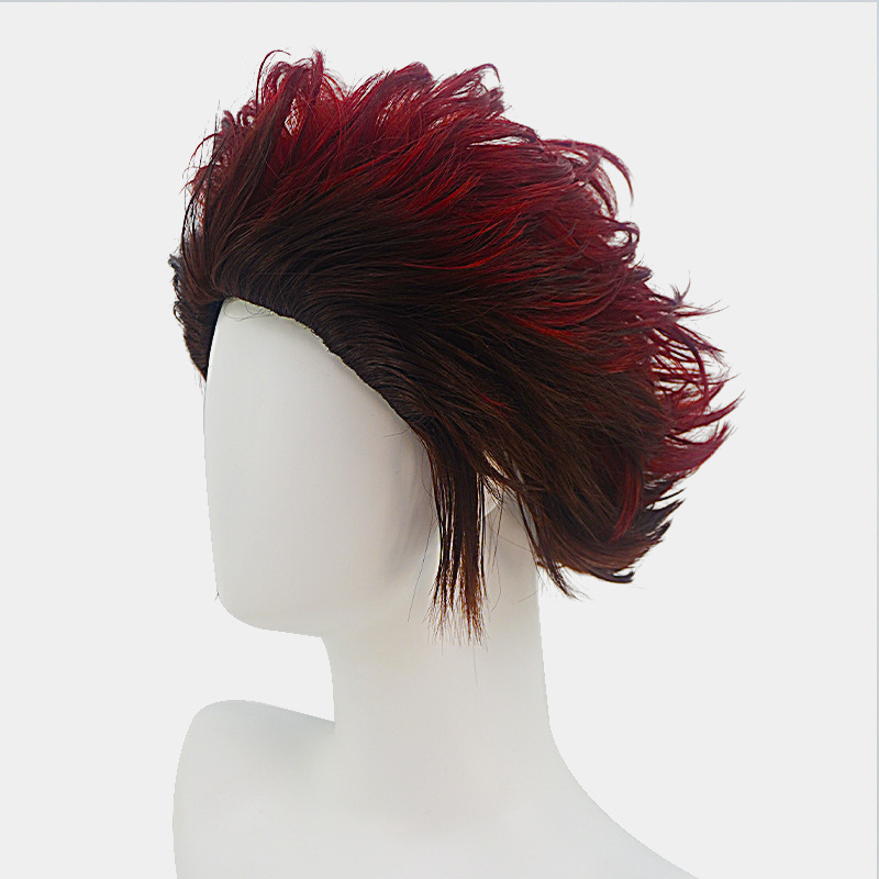 Pelucas animadas nuevos productos, cuchillas de extinción de fantasmas, cuchillas de cocina de carbón, cosplay pelucas animadas, cubierta de pelo