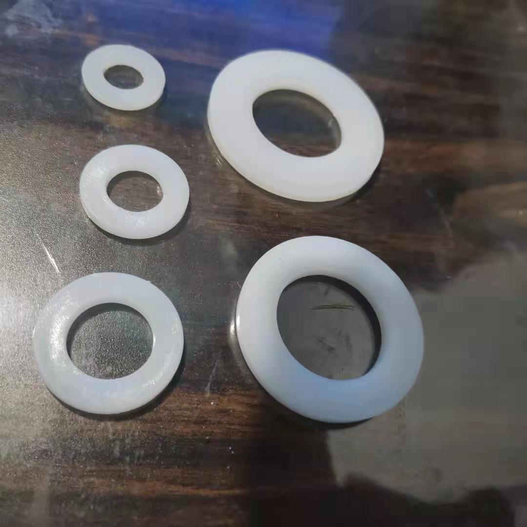 聚四氟垫片密封垫圈尼龙塑料平垫垫圈大径加厚绝缘垫圈圆形平垫