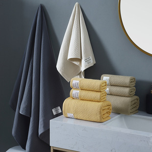 Bath Towel Household Pure Cotton Japanese Cotton Gauze Towel Soft and Absorbent Hotel B&B Pure Color Gauze Large Towel