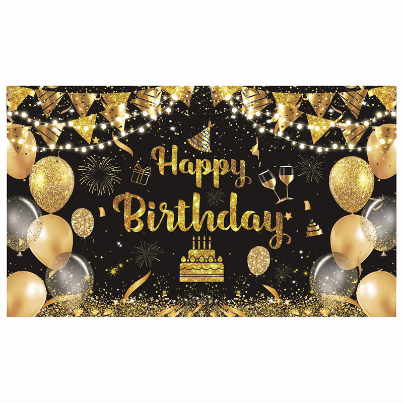 Fondo de fiesta con pancarta de feliz cumpleaños 2025, tela colgante para fotos con tema de cumpleaños, decoración fotográfica.