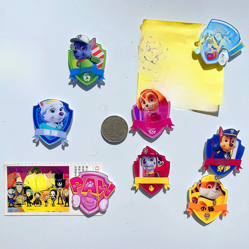 Cute Paw Patrol set of fridge magnets cartoon children's creative whiteboard blackboard magnet baby birthday gift 
