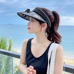 夏ファン付き帽子充電夏日焼け止め男女紫外線防止太陽帽女の子空トップ日よけ帽